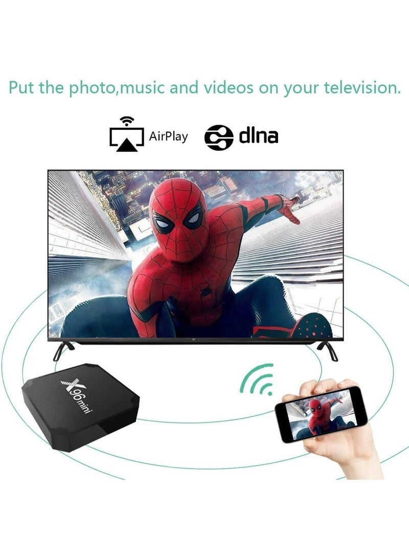 X96 MINI 7.1 ROM 16GB, RAM 2GB S905W Quad Core 64 Bit DDR3 2.4G WiFi 4K HD Android TV Box - Black - Image 4